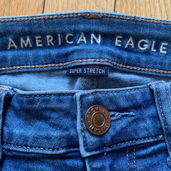 amercain eagle super stretch skinny faux ripped jeans. US size 6 - Picture 4 of 5